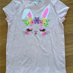 Girl's Easter Bunny Tee Short Sleeve Pink Size 14 XL Children's Place NWt